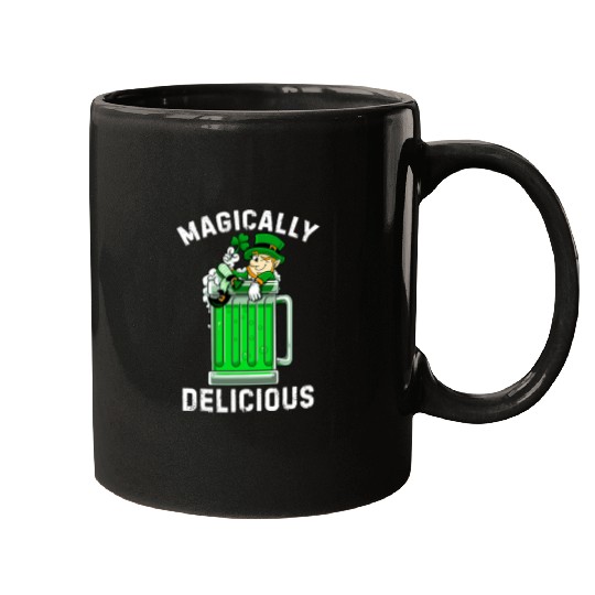 Beer Fun Magically Delicious St Patricks Day Drinking Tee Beer Mugs