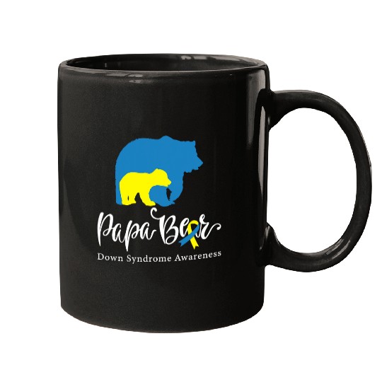 Bear Pet Mens Papa Bear Down Syndromes Awareness for Dad Mugs