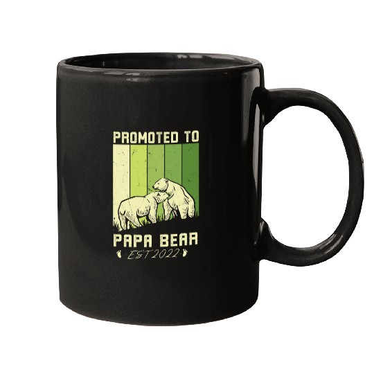 Bear Pet Mens Promoted to Daddy Bear First Fathers Day Expecting Dad 2 Mugs