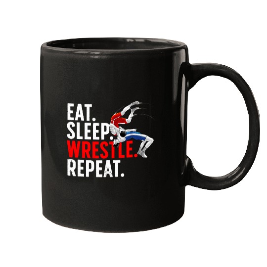 Sport Wrestling Art For Men Women Kids Youth Wrestling Lover Mugs