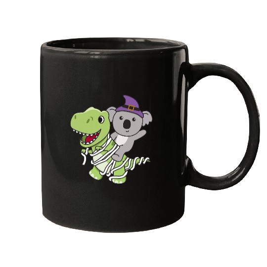 Koala Pet Happy Halloween Mummy Trex Koalas Halloween 3 Mugs