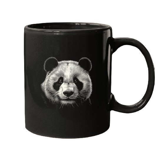 Panda Pet Face Graphic Art Design Mugs