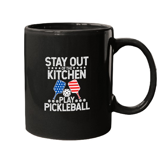 Sport Pickleball Stay Out Of The Kitchen Pickleball 4 Mugs