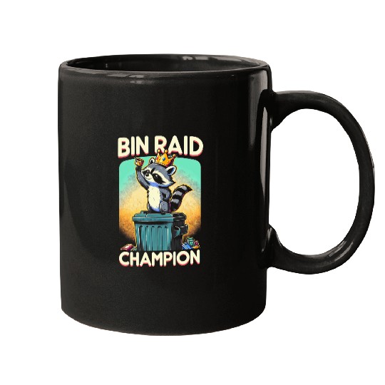 Raccoon Pet Bin Raid Champion Raccoon Gifts Funny Graphic Tees Mugs