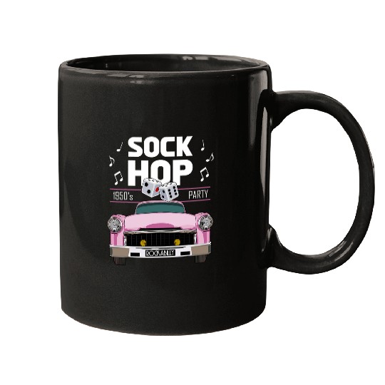 50s Hip Hop Retro 1950s Party Pink vintages Dance Car Dancer Mugs