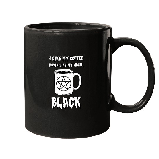 Coffee Fun Trendy Black Magic Coffee Pentacle Cup Mugs