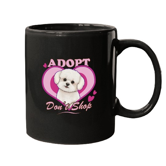 Adopt Dont Shop Bichon Frise Dog Rescue Adoption Mugs