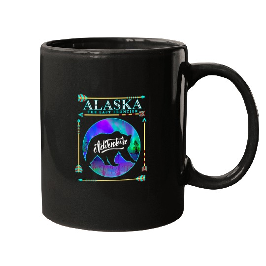 Bear Pet Alaskan Bear Alaska State Pride Alaska Northern Lights Mugs