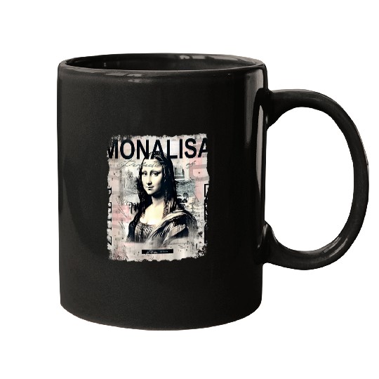 Abstract graffiti art Leonardo da Vinci art Mona Lisa 1 Mugs