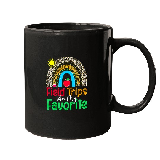 Field Trips Are My Favorite School Field Trip Day Rainbow Mugs