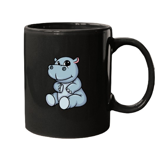 Hippo Pet Chibi Kawaii Anime Japanese Funny Mugs