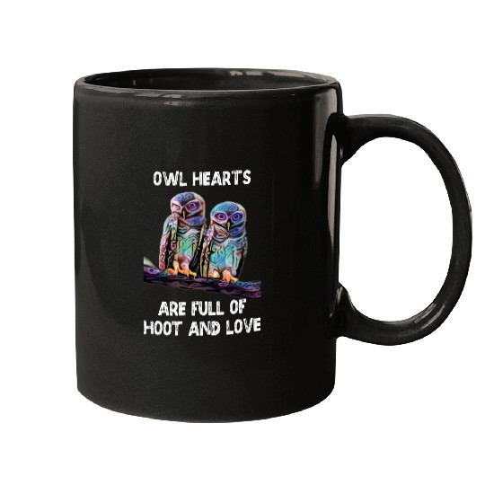 Owl Pet Hearts are Foll of Hoot Love Valentines Day Mugs