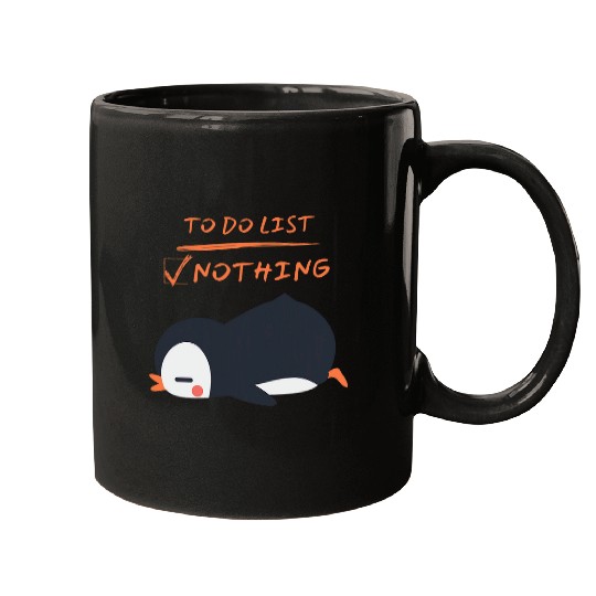 Penguin Pet Cute Lazy Sleeping Baby Penguin Marine Life Animals Mugs