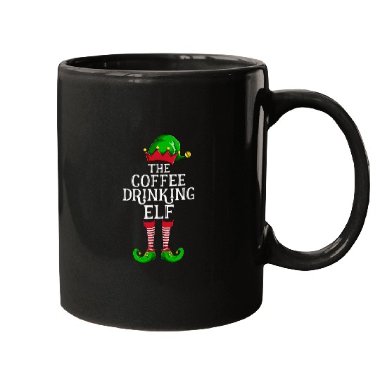 Coffee Fun Drinking Elf Matching Family Group Christmas Party Pj 8 Mugs