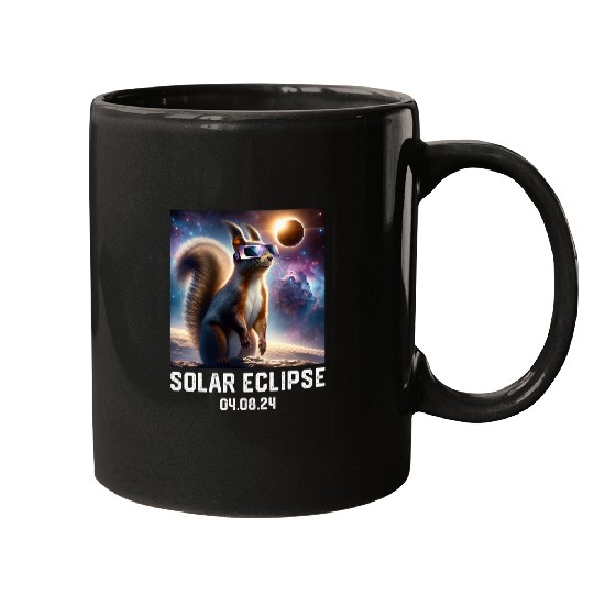 Squirrel Pet Totality Solar Eclipse 040824 Squirrel Astronomy Lovers Mugs