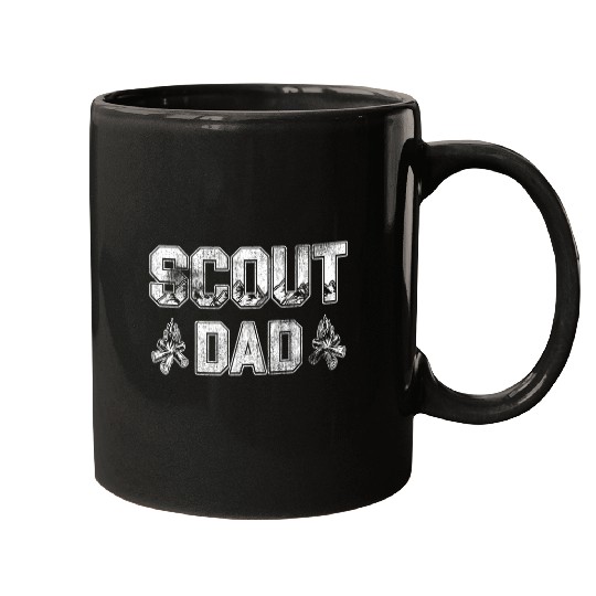 Scout Job Dad Uniform Scouting Tent Troop Camper Nature Campfire 3 Mugs