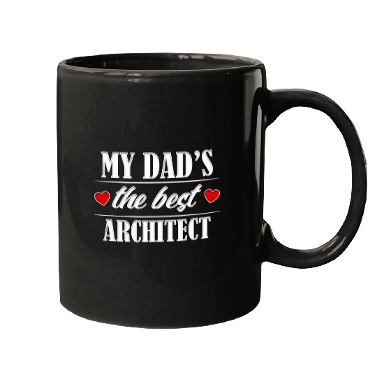 Cute Fathers Day Architect Designing Buildings Mugs