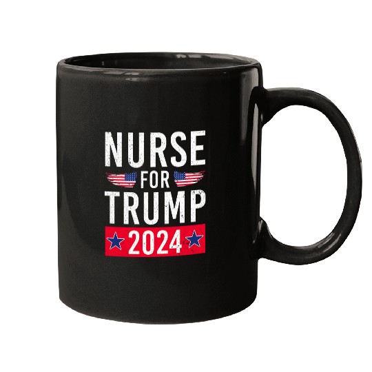 nurses Job for Trump 2024 Reelection Trump Republican USA Flag Mugs