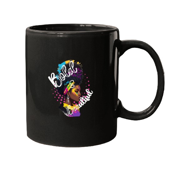 Beautiful Black Woman Melanin Afro Bold Graffiti Mugs