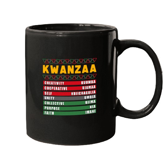 Happy Kwanzaa Seven Principles of Kwanzaa Teacher School Mugs