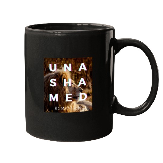 Lion Pet Jesus Lion of Judah Romans 116 Unashamed 116 Christian Mugs