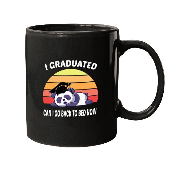 Panda Pet I Graduated Can I Go Back To Bed Now funny Panda Mugs