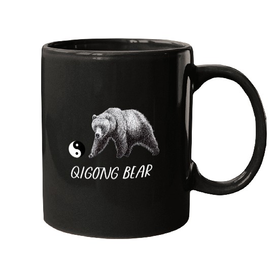 Bear Pet Tai Chi Qigong Bear Animal Ink Drawing Mugs