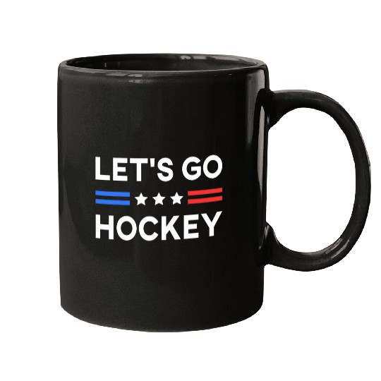 Lets Go Hockey Conservative US Flag Funny Player Coach Mugs