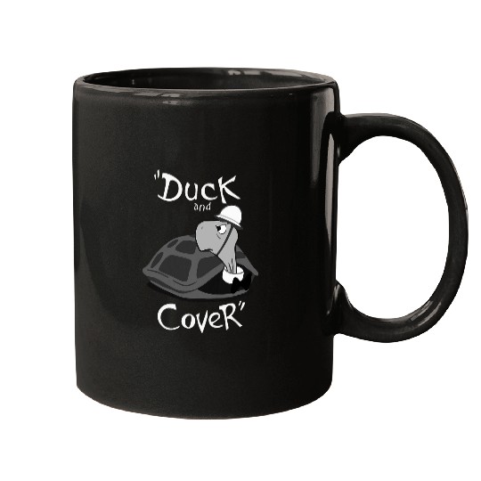 Duck Pet and Cover Bert the Turtle Mugs
