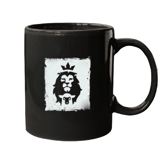 Lion Pet Jesus Lion of Judah Be Courageous Joshua 19 Faith Mugs