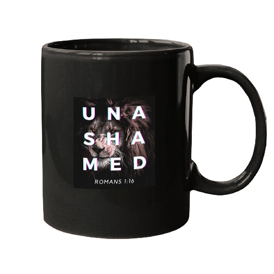 Lion Pet Hail Lion of Judah Unashamed of the Gospel Romans 085 Mugs