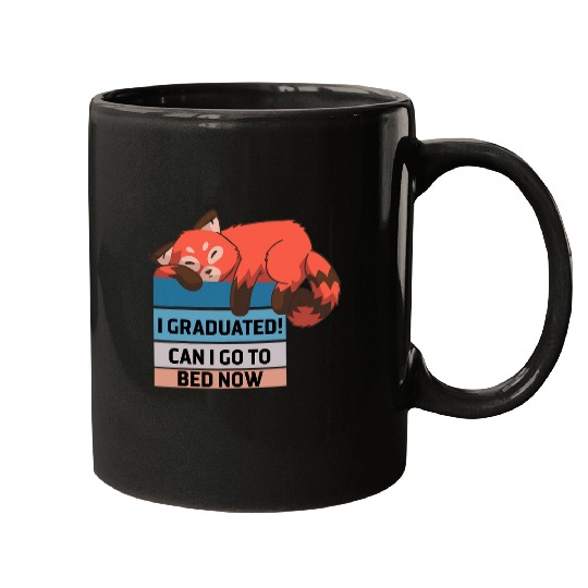 Panda Pet I Graduated Can I Go Back To Bed Now Cute Panda Sleeping 8 Mugs