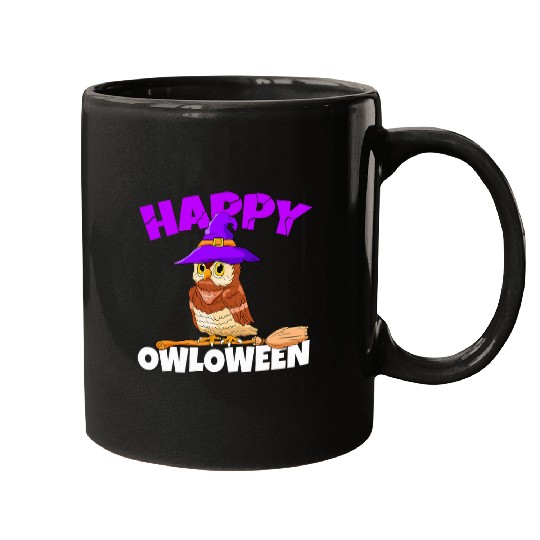 Owl Pet Happy Owloween Nocturnal Bird Owl Lover Birds Of Prey Mugs