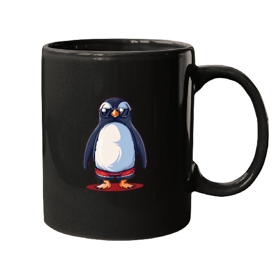 Penguin Pet Cool swim Trunks in Penguin Style Costume Mugs