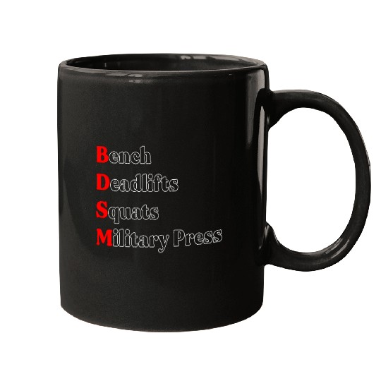 Bench Deadlift Squat Military Press Bodybuilding Gym Fitness Mugs