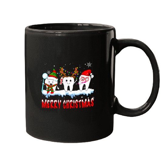 dentists Job Merry xmass Christmas Dental Squad Santa dentists Noel Mugs