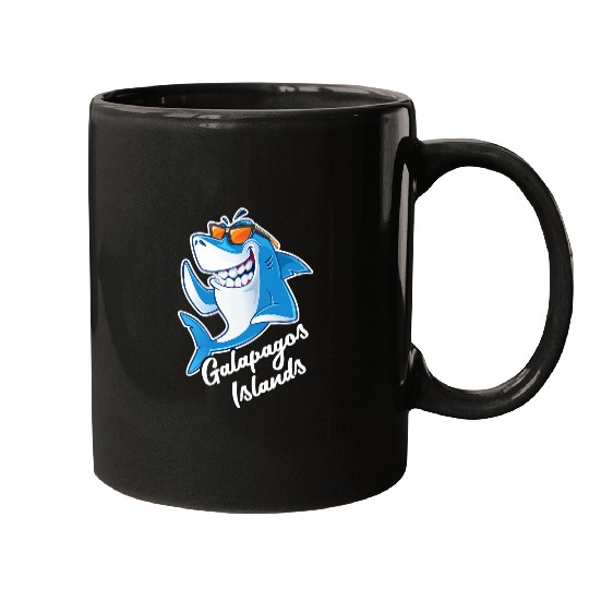 Galapagos Islands Ecuador Swimming Sharks Vacation Souvenir Mugs