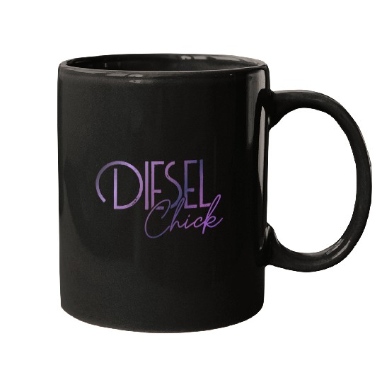 Ladies Diesel Truck Female Trucker Diesel Chick 1 Mugs