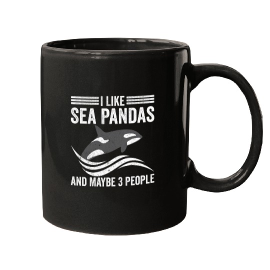 Panda Pet Funny Orca Whale Sea Panda and Maybe 3 People Mugs