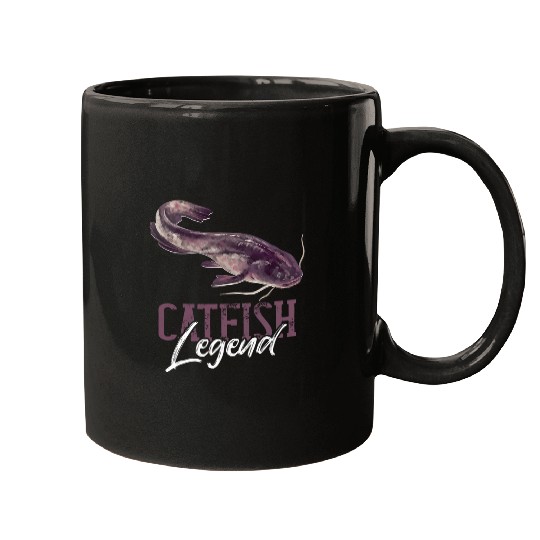 Fisherman Catfish Angler Catfishing Fishing Catfish Legend Mugs