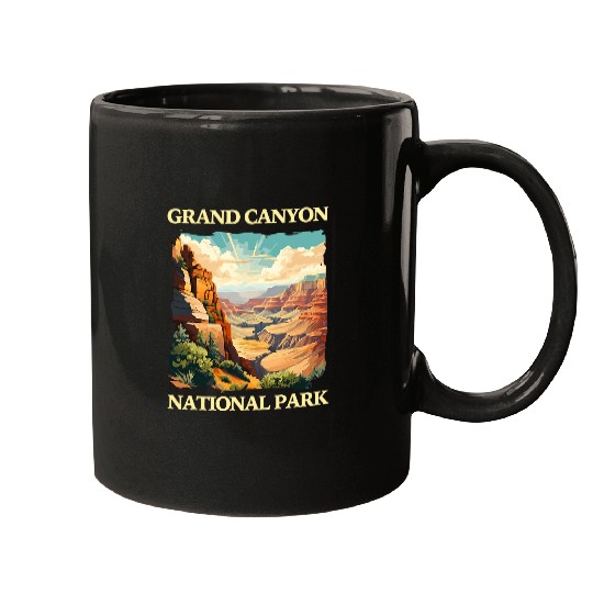 Grand Canyon Adventure Hiking Nature Lover Print 4 Mugs