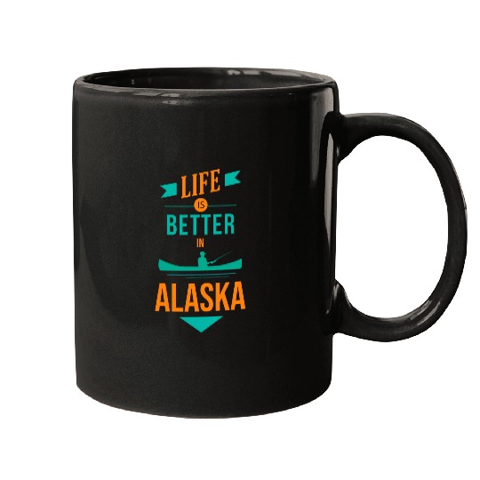 Alaska Fishing Lake Alaska Life Fishing Lover Mugs