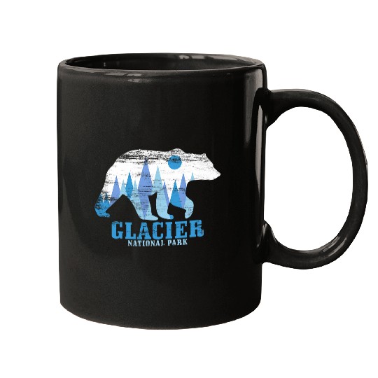 Glacier National Park Bear vintages Hiking Nature Lover Mugs