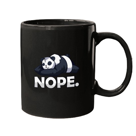 Panda Pet Funny Nope lazy Panda Bear Animal lover 8 Mugs