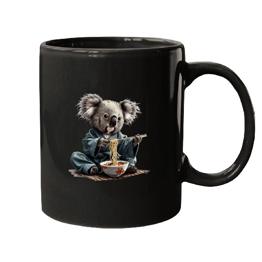 Koala Pet Kawaii Ramen Koala Eating Noodle Pho Soup Mugs