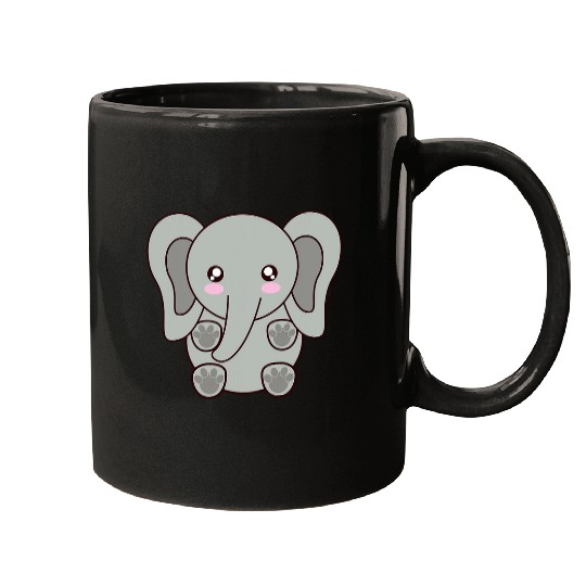 Elephant Pet Kawaii Anime Indie Vaporwave Aesthetic Mugs