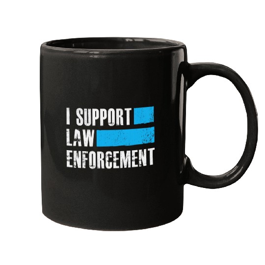 I Support Law Enforcement Cops Leos Police Mugs