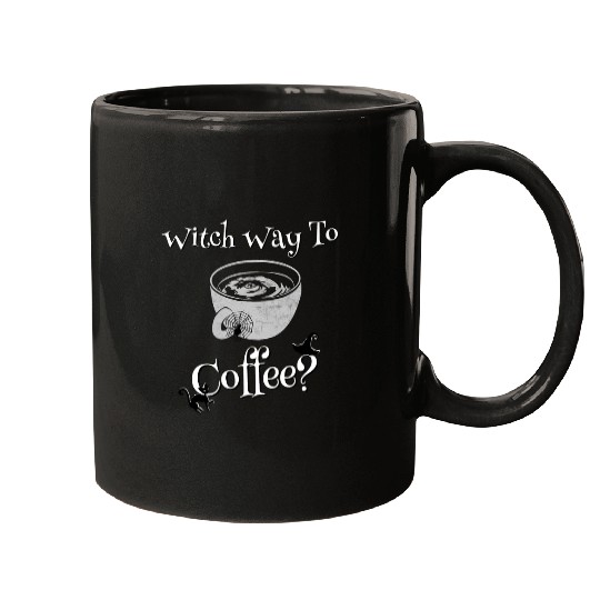 Coffee Fun Witch Way To Coffee Halloween Coffee Lovers Funny Mugs