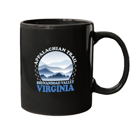Appalachian Trail Hikers Hiking at Shenandoahs Valley VA Mugs