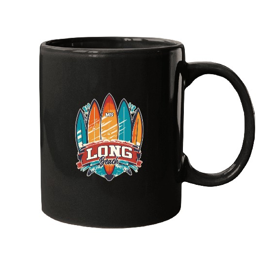 FIVE vintages SURFBOARDS Long Beach MS Mugs